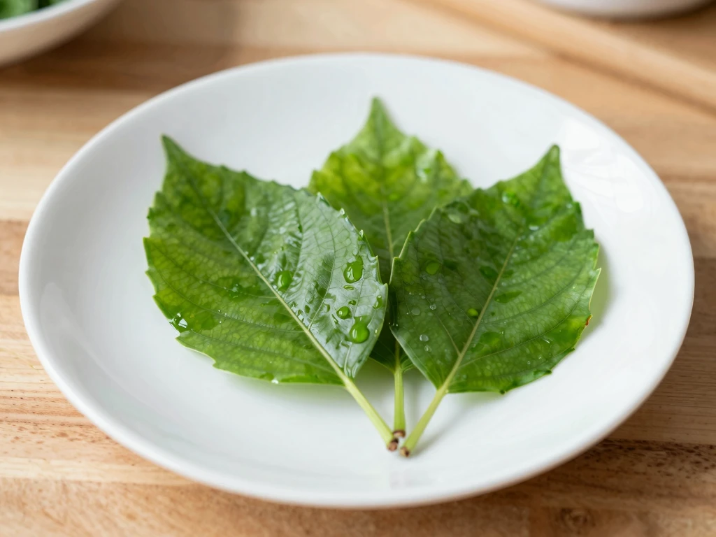 Abstract leaf gradient illustrating fresh plant-forward eating