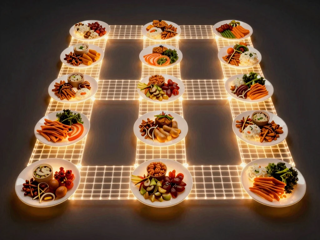 Gradient mesh visual echoing coordinated energy and meals